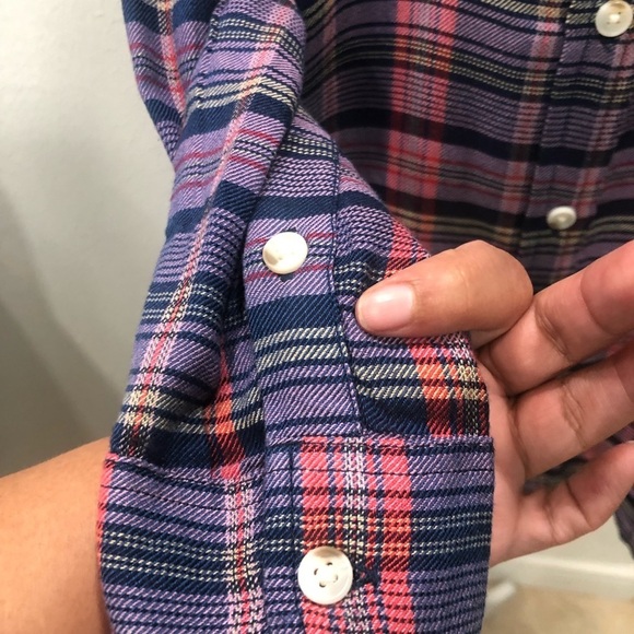 Lucky Brand plaid woman blouse size Medium - Picture 3 of 6